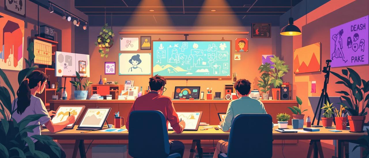 漫剧工场创作团队工作场景